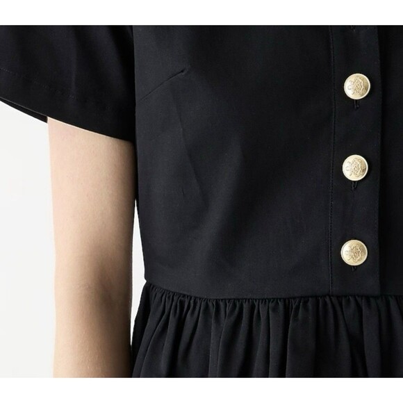 J CREW Margaret A Line Chino Shirt Dress Size 4 Black - Picture 13 of 13